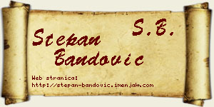 Stepan Bandović vizit kartica